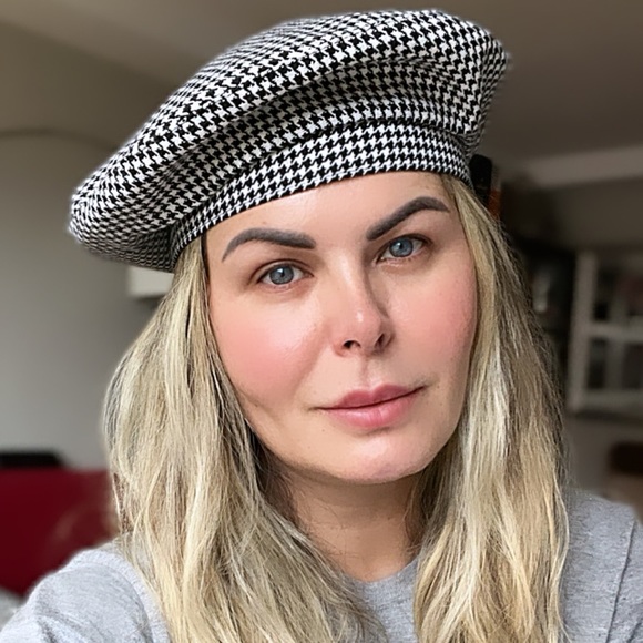 For­ev­er 21 Houndstooth Print Beret NWOT - Picture 4 of 12